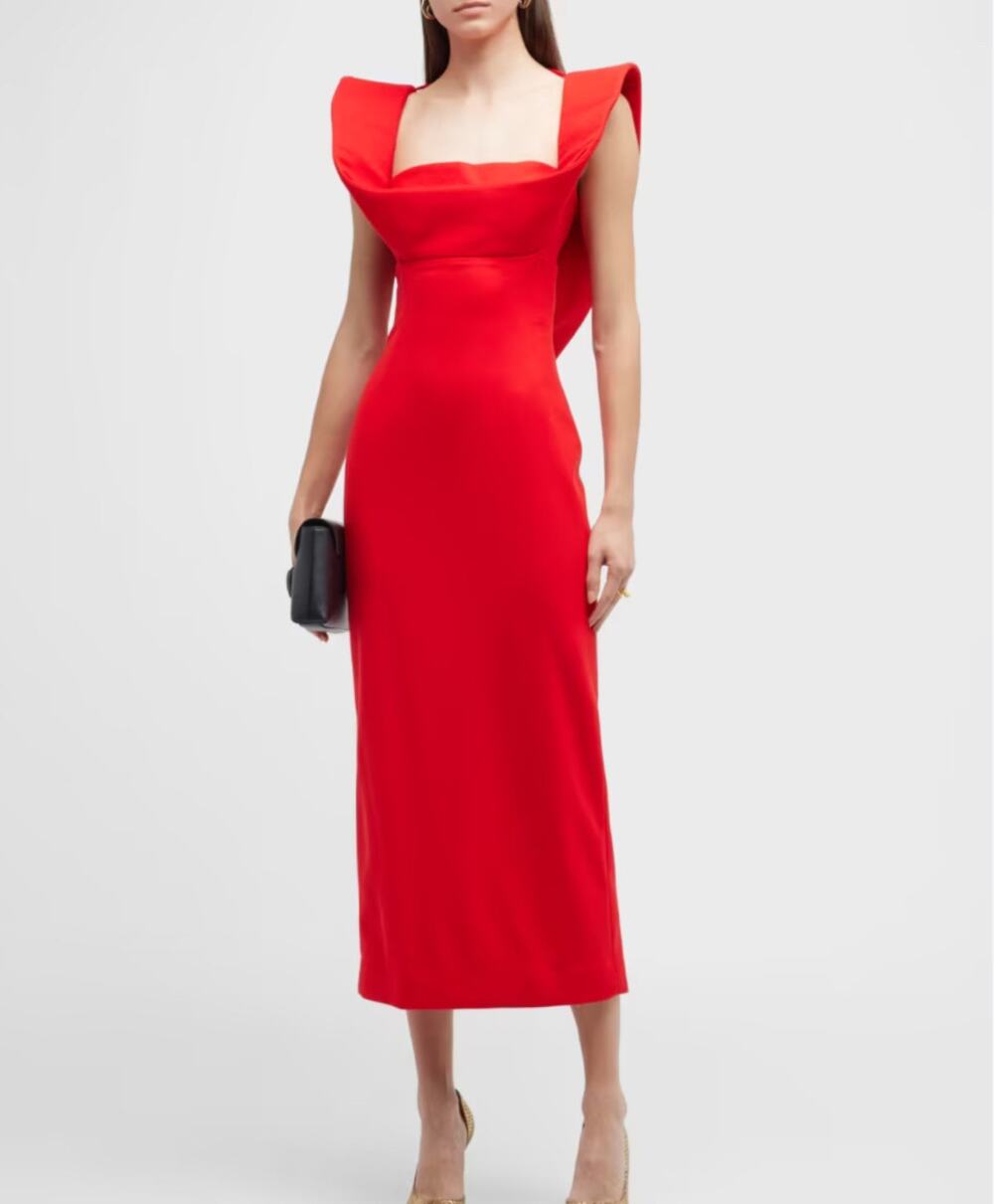 Rosie Assoulin Charlies Structured Bib Midi Dress